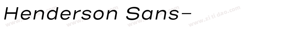 Henderson Sans字体转换